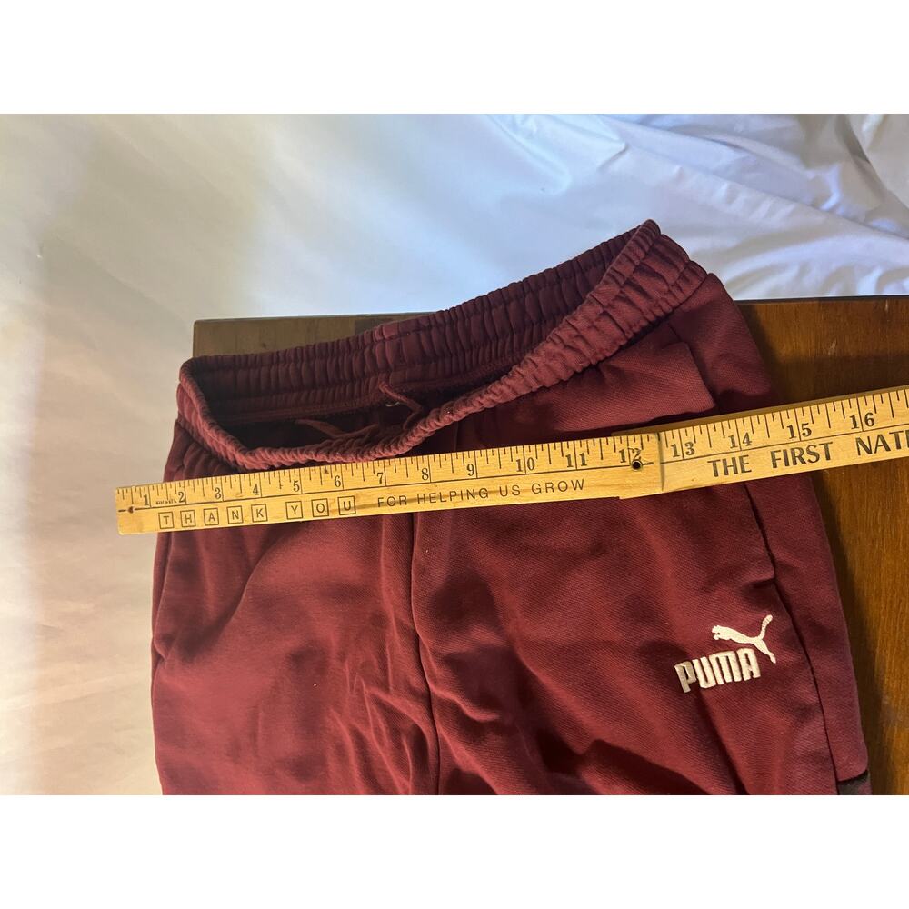 PUMA Girls Juniors 2-Piece Set Hoodie & Joggers Maroon Pink Leopard Trim Size XL - Picture 5 of 10